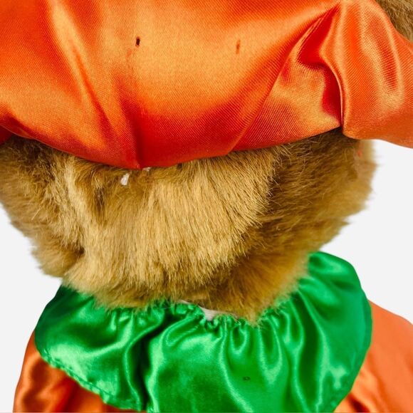 RARE Vintage Dan Dee Pumpkin Teddy Bear Halloween Trick or Treat Plush Hard Body - Picture 16 of 16